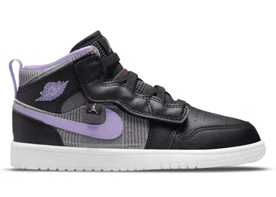 Pre-owned Jordan 1 Mid Alt Se Houndstooth Sneakers In Black/lilac/white In Multi