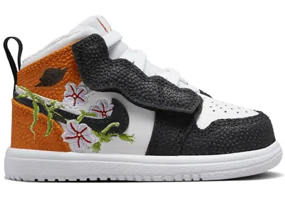 Pre-owned Jordan 1 Mid Alt Se Shattered Vines Sneakers In White/starfish/vivid Green