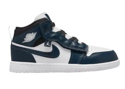 Pre-owned Jordan 1 Mid Alt Sneakers In Armory Navy Blue/white/black