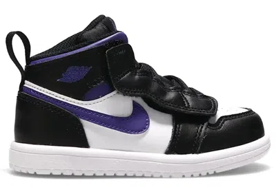 Pre-owned Jordan 1 Mid Alt Sneakers In Black/dark Iris/white In Multi
