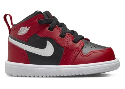 Pre-owned Jordan 1 Mid Alt Sneakers In Black/gym Red/white