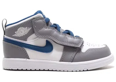 Pre-owned Jordan 1 Mid Alt Sneakers In Cement Grey/white/true Blue In Multi
