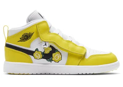 Pre-owned Jordan 1 Mid Alt Sneakers In Dynamic Yellow/black/white In Multi
