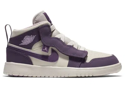Pre-owned Jordan 1 Mid Alt Sneakers In Pro Purple/desert Sand In Multi