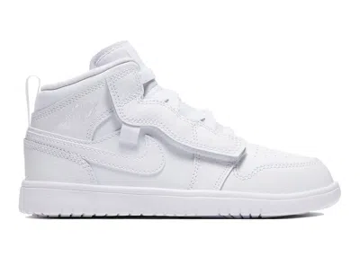 Pre-owned Jordan 1 Mid Alt Triple Sneakers In White
