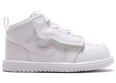 Pre-owned Jordan 1 Mid Alt Triple Sneakers In White
