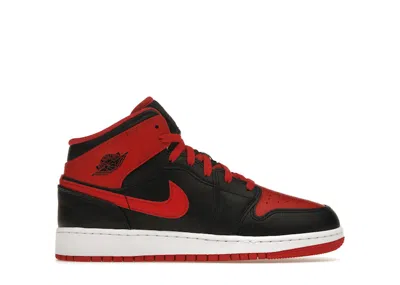 Pre-owned Jordan 1 Mid Alternate Bred (2022) Sneakers In Black/fire Red/white