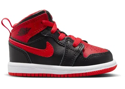 Pre-owned Jordan 1 Mid Alternate Bred (2022) Sneakers In Black/white/fire Red
