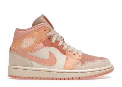 Pre-owned Jordan 1 Mid Apricot Orange (women's) Sneakers In Atomic Orange/apricot Agate/terra Blush In Multi