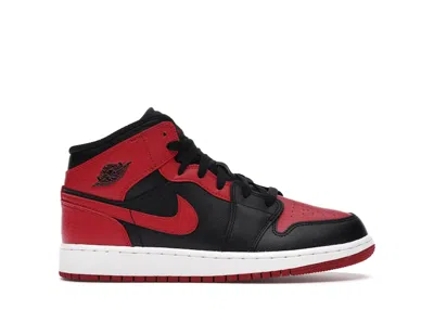 Pre-owned Jordan 1 Mid Banned (2020) Sneakers In Black/gym Red/white In Multi