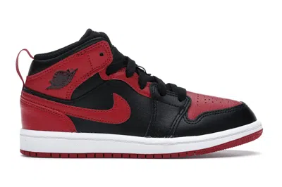 Pre-owned Jordan 1 Mid Banned (2020) Sneakers In Black/university Red