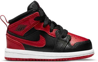 Pre-owned Jordan 1 Mid Banned (2020) Sneakers In Black/university Red In Multi