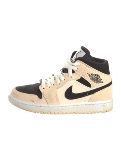 Pre-owned Jordan 1 Mid Barely Orange Athletic Sneakers In Neutrals