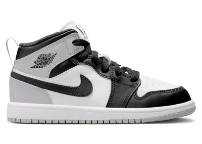 Pre-owned Jordan 1 Mid Barons Sneakers In White/light Smoke Grey/black In Multi