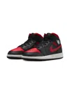 Jordan 1 Mid "black/summit White/varsity Red" Sneakers In Black