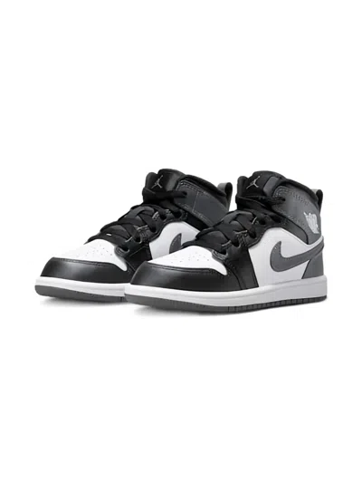 Jordan 1 Mid "black/white/iron Grey" Sneakers