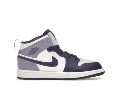 Pre-owned Jordan 1 Mid Blueberry Sneakers In Sky Blue J Purple/white/sky Blue J Light Purple