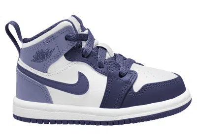 Pre-owned Jordan 1 Mid Blueberry Sneakers In Sky Blue J Purple/white/sky Blue J Light Purple