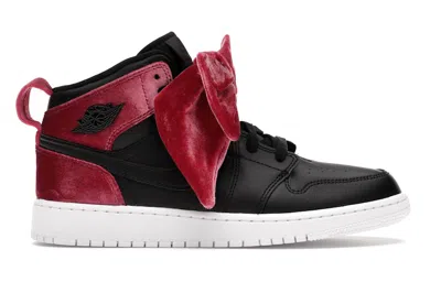 Pre-owned Jordan 1 Mid Bow Sneakers In Black/noble Red In Multi