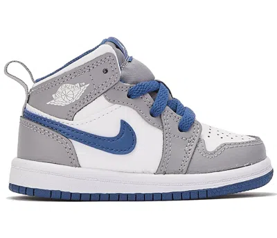 Pre-owned Jordan 1 Mid Cement Sneakers In Cement Grey/white/true Blue