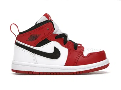 Pre-owned Jordan 1 Mid Chicago (2020) Sneakers In White/gym Red/black In Multi