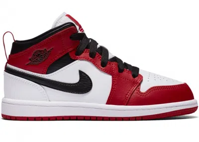 Pre-owned Jordan 1 Mid Chicago (2020) Sneakers In White/gym Red/black