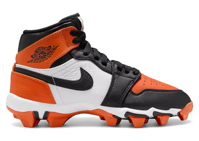 Pre-owned Jordan 1 Mid Cleat Shattered Backboard Sneakers In Starfish/black/white In Multi