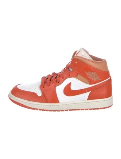 Pre-owned Jordan 1 Mid Cosmic Clay Sneakers In Orange