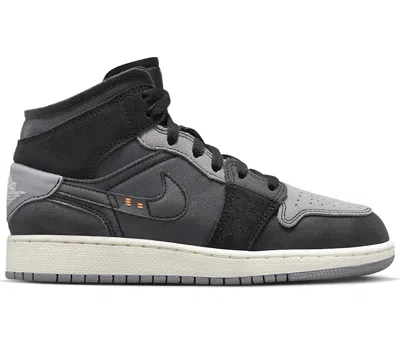 Pre-owned Jordan 1 Mid Craft Inside Out Sneakers In Black/light Graphite/sail