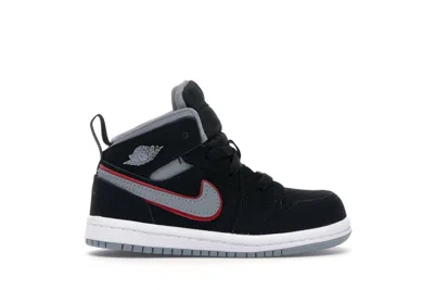 Pre-owned Jordan 1 Mid Gym Red Sneakers In Black/particle Grey/white In Multi