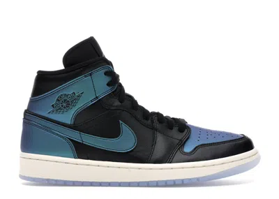 Pre-owned Jordan 1 Mid Iridescent (women's) Sneakers In Black/pale Ivory In Multi