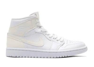 Pre-owned Jordan 1 Mid Ivory (women's) Sneakers In White