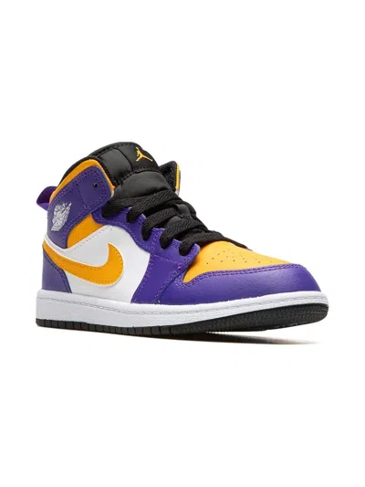 Jordan Kids' Air  1 Mid Sneakers In Purple