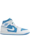 Jordan 1 Mid "legend Blue/white" Sneakers In 114 White/legend Blue
