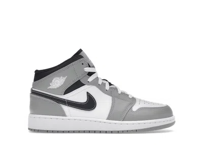 Pre-owned Jordan 1 Mid Light Smoke Sneakers In Grey/black/anthracite In Multi