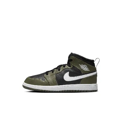 Jordan 1 Mid Little Kids' Shoes In Black