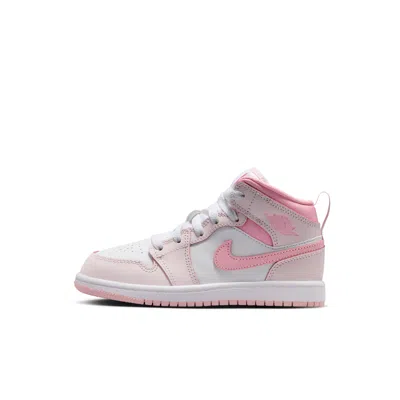 Jordan 1 Mid Little Kids' Shoes In Pink
