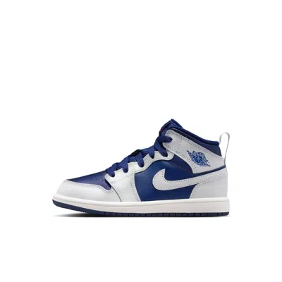 Jordan 1 Mid Little Kids' Shoes In White