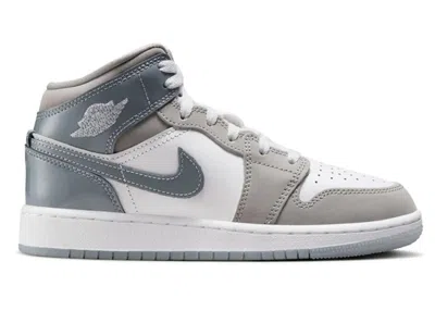 Pre-owned Jordan 1 Mid Medium Sneakers In White/cool Grey/medium Grey In Multi