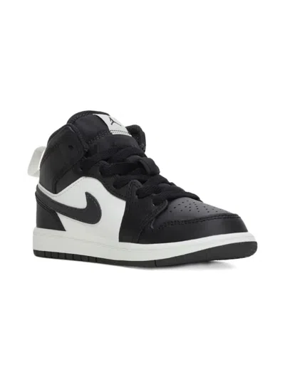 Jordan Kids'  1 Mid "off Noir Toe" Sneakers In Black