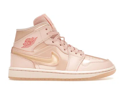 Pre-owned Jordan 1 Mid Patent Valentine's Day (women's) Sneakers In Pink/sail