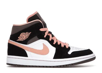 Pre-owned Jordan 1 Mid Peach Mocha (women's) Sneakers In White/apricot/agate