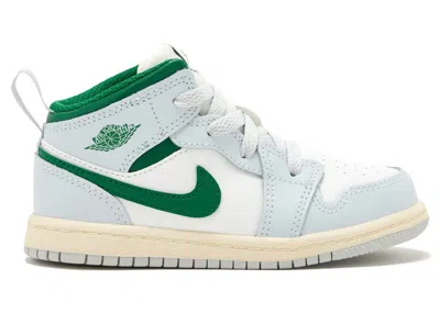 Pre-owned Jordan 1 Mid Pine Green Sneakers In Summit White/pure Platinum/sail