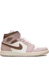 Jordan 1 Mid "pink Oxford/brown" Sneakers