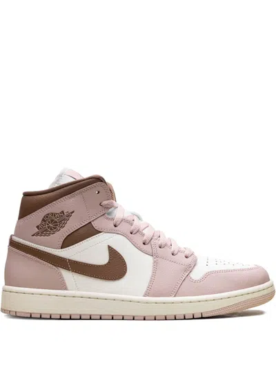 Jordan 1 Mid "pink Oxford/brown" Sneakers