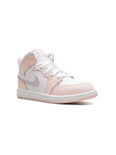 Jordan Kids'  1 Mid "pink Wash" Sneakers
