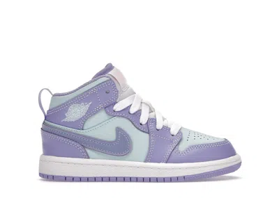 Pre-owned Jordan 1 Mid Purple Aqua Sneakers In Purple Pulse/arctic Punch