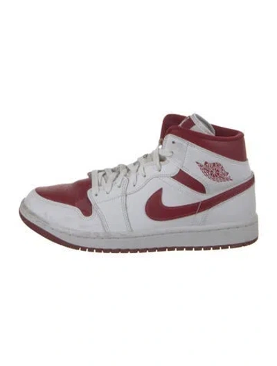 Pre-owned Jordan 1 Mid Reverse Chicago Sneakers In White