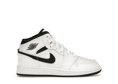 Pre-owned Jordan 1 Mid Reverse Panda Sneakers In White/black