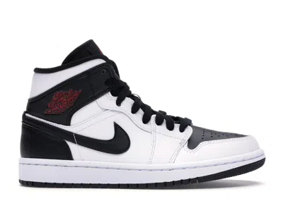 Pre-owned Jordan 1 Mid Reverse Toe (women's) Sneakers In White/gym Red/black